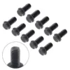 10pcs Saw Blade Bolt Black Carbon Steel M8 M7 M6 Left Hand Thread Hex Flange For Cutting Machine High Strength Hardness Tools 5