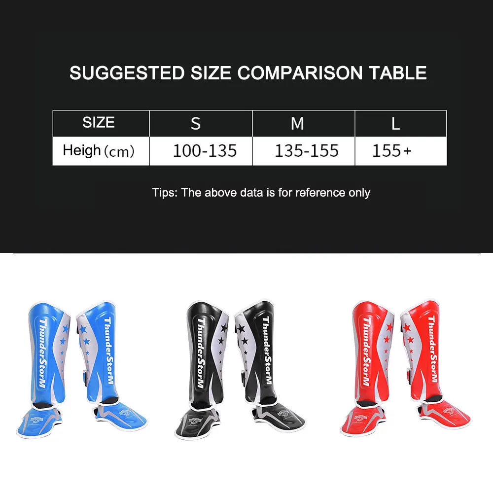 TSM Professional Thick Combat Leg Guard Boxing Shin Guard Sanda Combat Leg Board with Instep Muay Thai Training Equipment