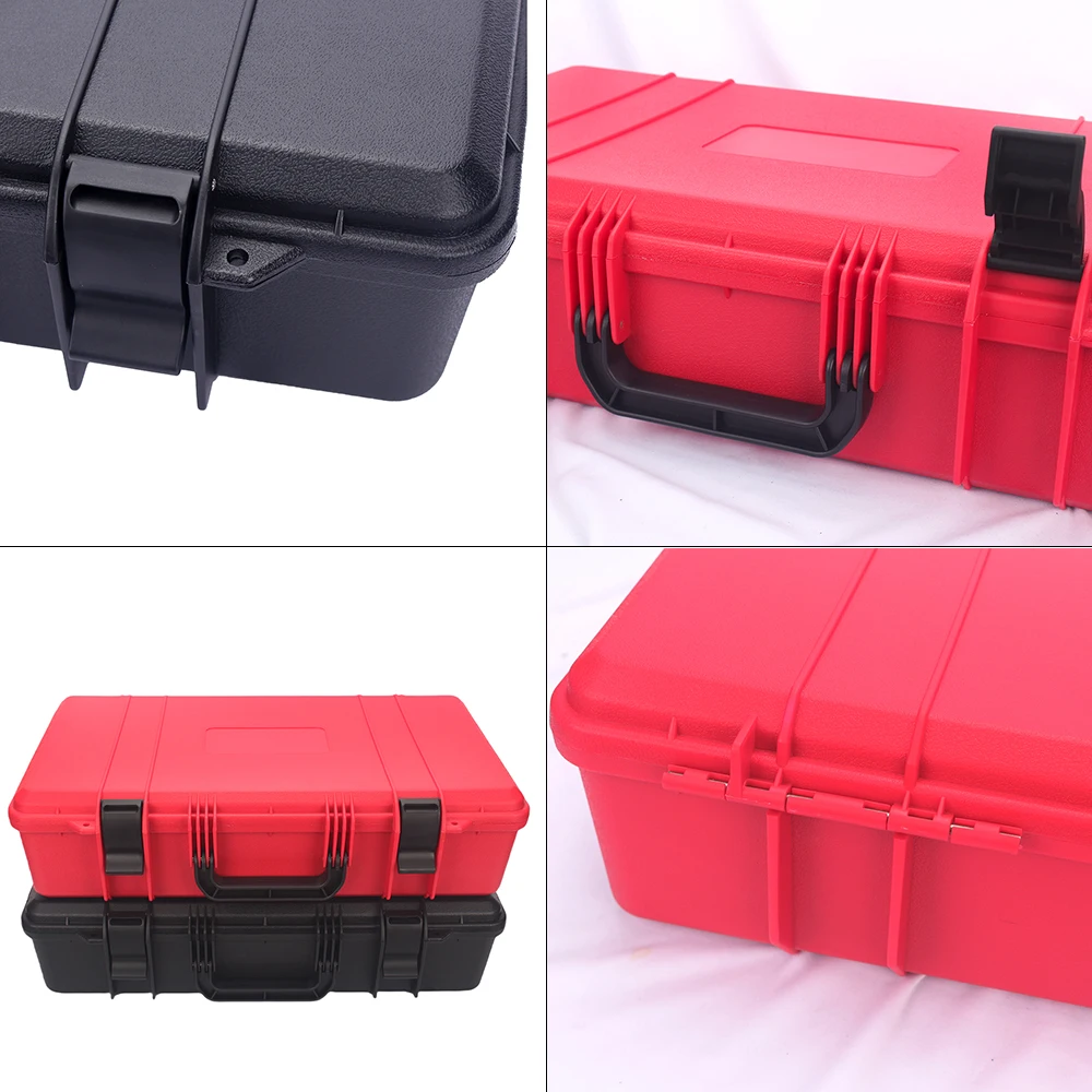 Mallette de transport rigide avec mousse sur mesure - Rouge/Noir