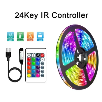 USB LED Strip Lights APP Control Color Changing 5050 RGB Led Light Flexible Lamp Tape for Room Decoration TV Backlight Diode 9