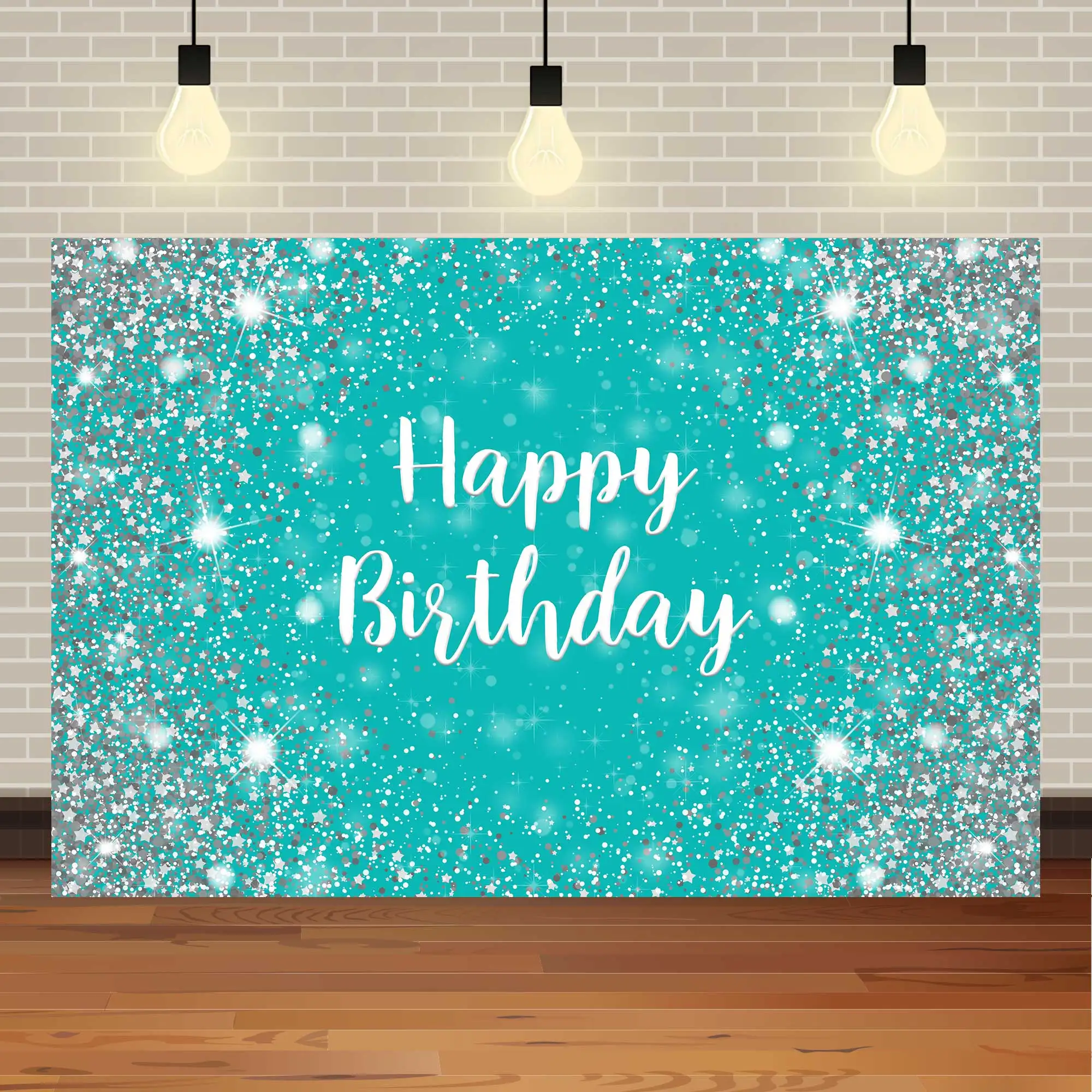 Tiffany Blue Glitter Background