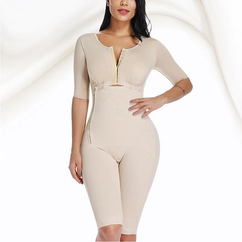 

Mid-sleeve One-piece Body Shaper Postpartum Women's Full Body Corset to Control Waist and Body Shape Underwear Chest Binder