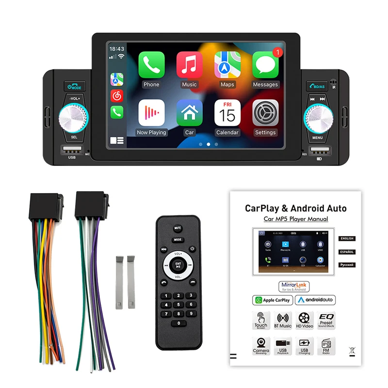 RDS Autoradio Bluetooth Main Libre, Poste Radio Voiture Bluetooth