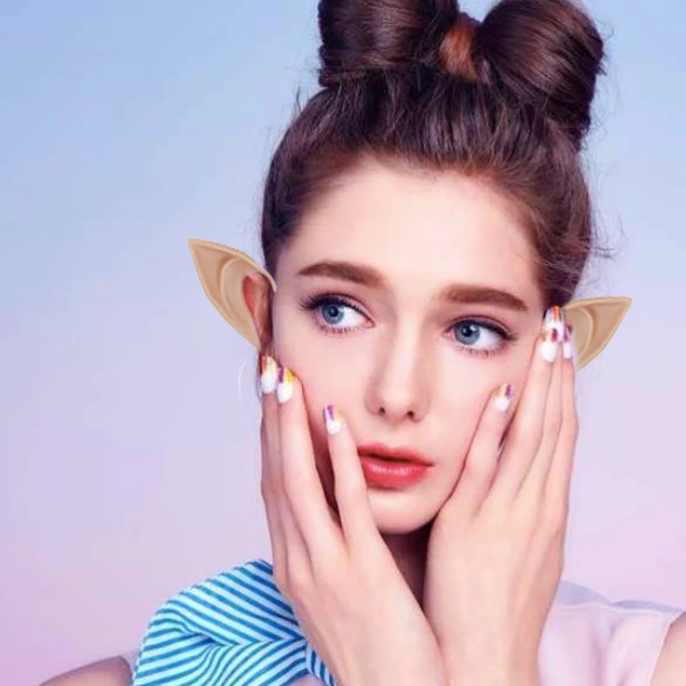 Halloween Elf Latex Ears Simulation Ears Props Fairy Angel Cosplay Mask Halloween Costume Accessories Mascaras Party