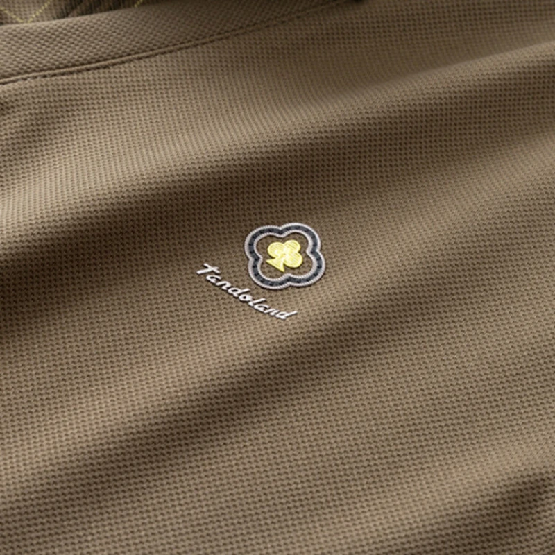 Polo a maniche lunghe da uomo nuova stampa artigianale finta due pezzi primavera e autunno colletto che dimagrisce Polo a maniche lunghe da uomo - immagine 6