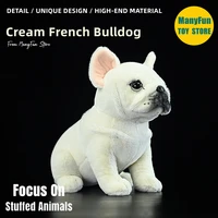 Cream French Bulldog Plush Toy High Fidelity Dogs Plushie Pit Bull Peluche Lifelike Stuffed Animals Simulation Doll Toy Kids 1