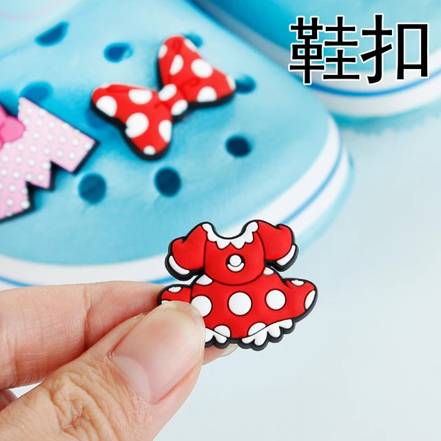 1pcs Disney Cartoon Mickey Mouse PVC Croc Charms Shoe Buckle