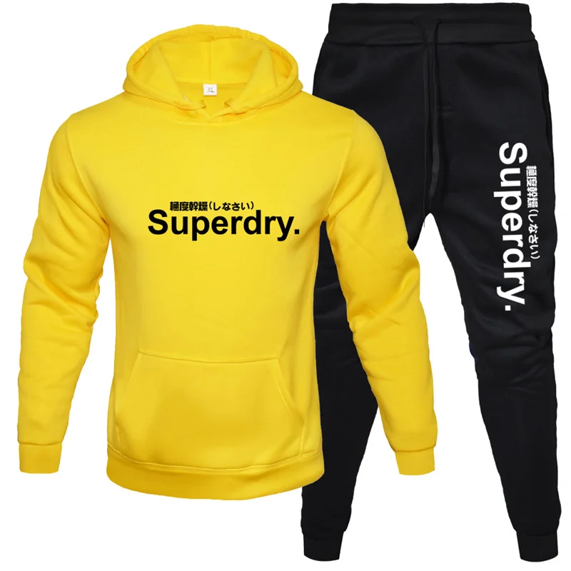 Men's Luxury Hoodie Sweatshirt Sweatpant for Male Hooded Tops Jogging Trousers Suit Casual Streetwear Tracksuit 6