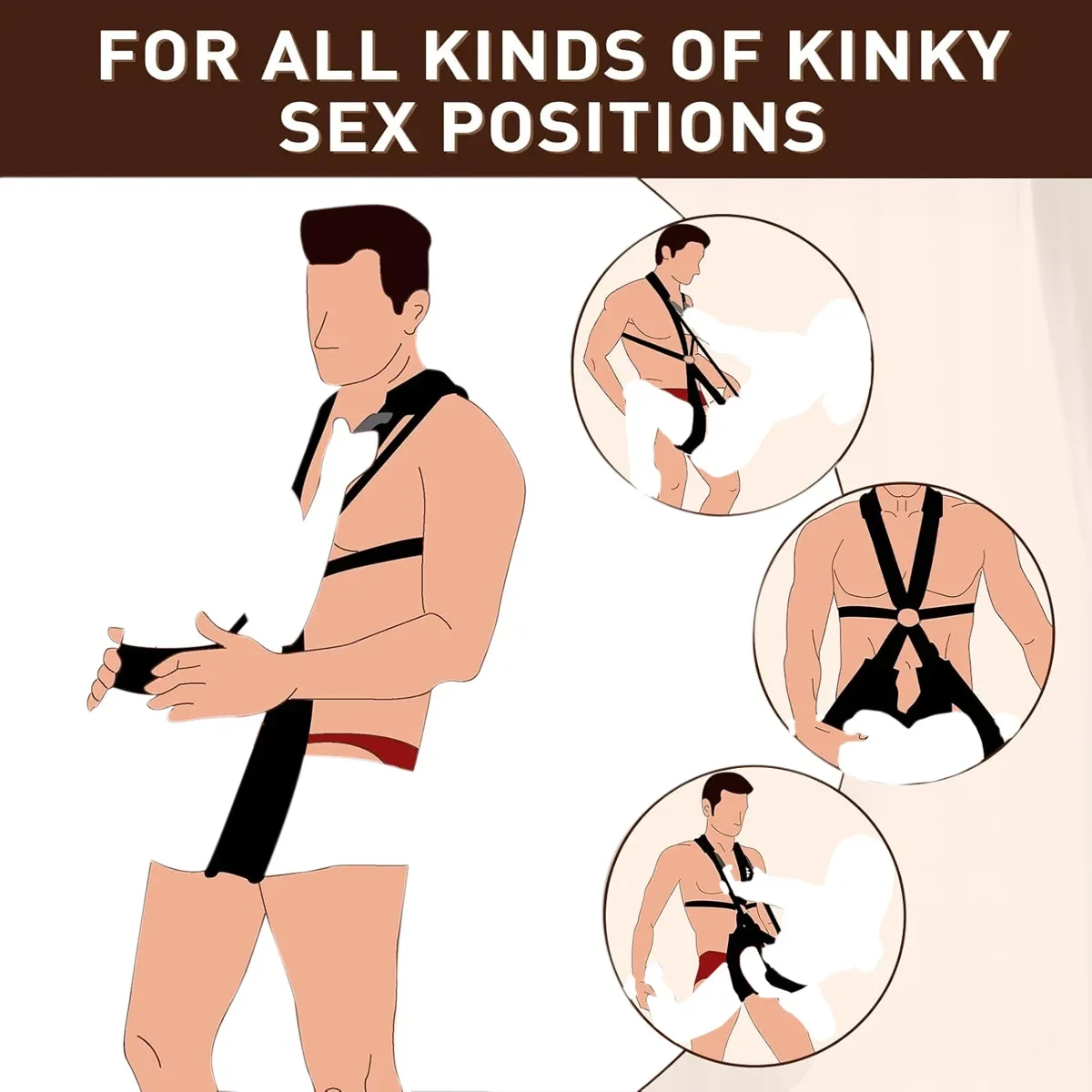 BDSM Bondage Love Slings for Couples Sex Swing Set with Adjustable Strap Adult Sex Toy Soft Plush Padding Mat Restraints Toy