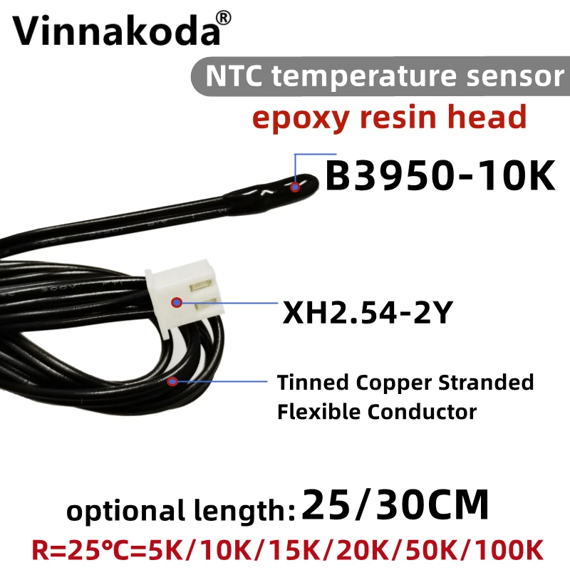 1PCS-NTC-Thermistor-Temperature-Sensor-B3950-5K-10K-15K-20K-50K-100K-1 ...