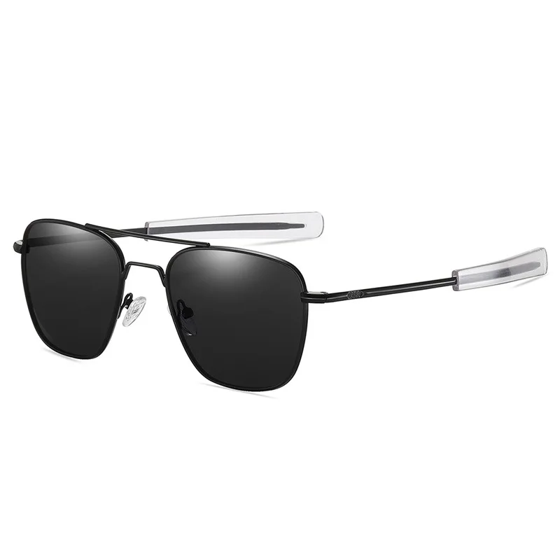 Army Military Pilot Polarized Solglasögon kvinnor män 222 märkesdesigner metallram Aviation fyrkantiga körglasögon_voghion.com