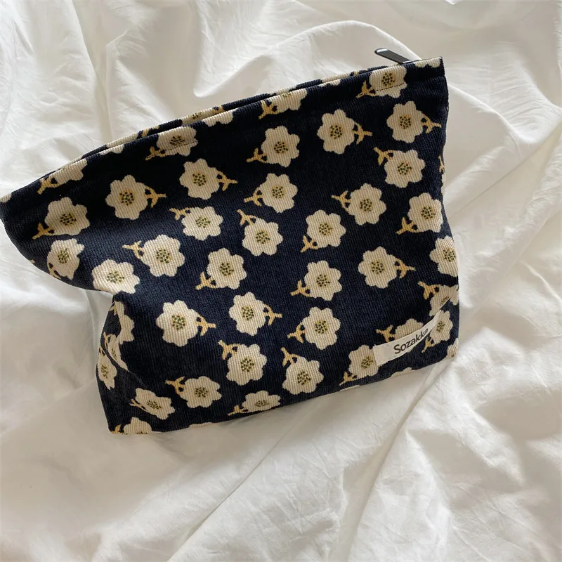 Floral Print Women's Cosmetic and Pencil Storage Pouch