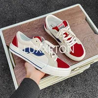 Men Canvas Breathable Vulcanized Shoes Spring New Fashion Student Canvas Non Slip Wear Resistant Thick Soled Casual Sports Shoes 1