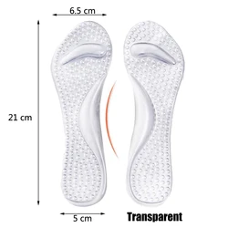 Women's Arch Support Gel Insoles - Comfort and Relief for High Heels (Transparent)
