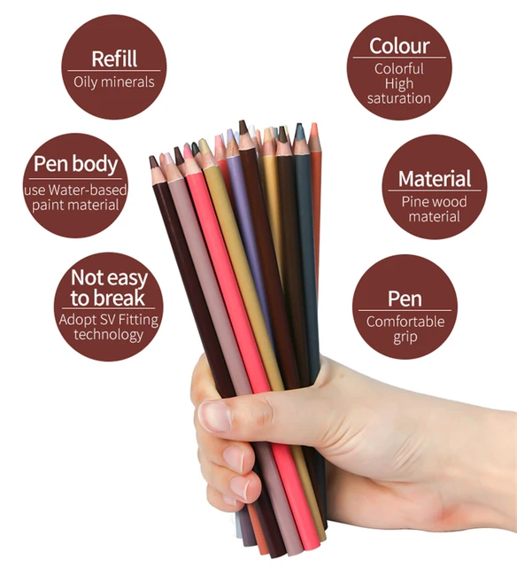 Ccfoud Professional Colored Drawing Pencils Set, Set Of 72 Colors, Skin  Tone Colored Pencils For Portraits And Skintone Artists ,for Beginners And  Ar