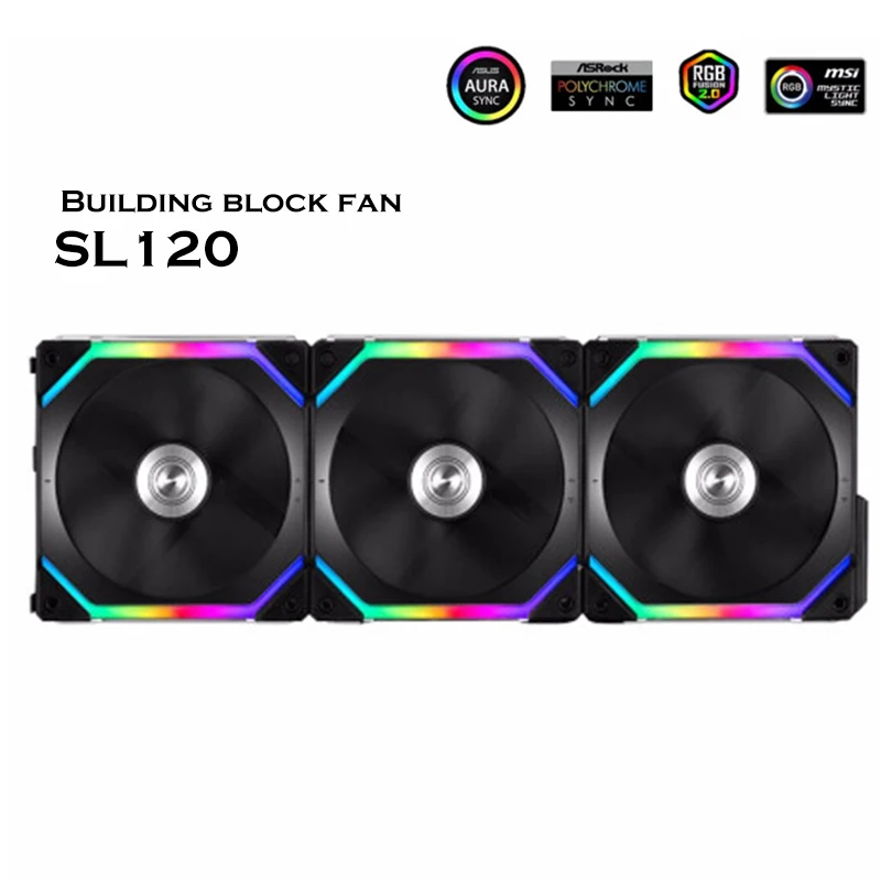 Uno-kit Ventilador Modular Sl120 140 Rgb Pwm Corrente em Margarida sem Cabo Rgb L-connect Uni Hub li li - Imagem 6