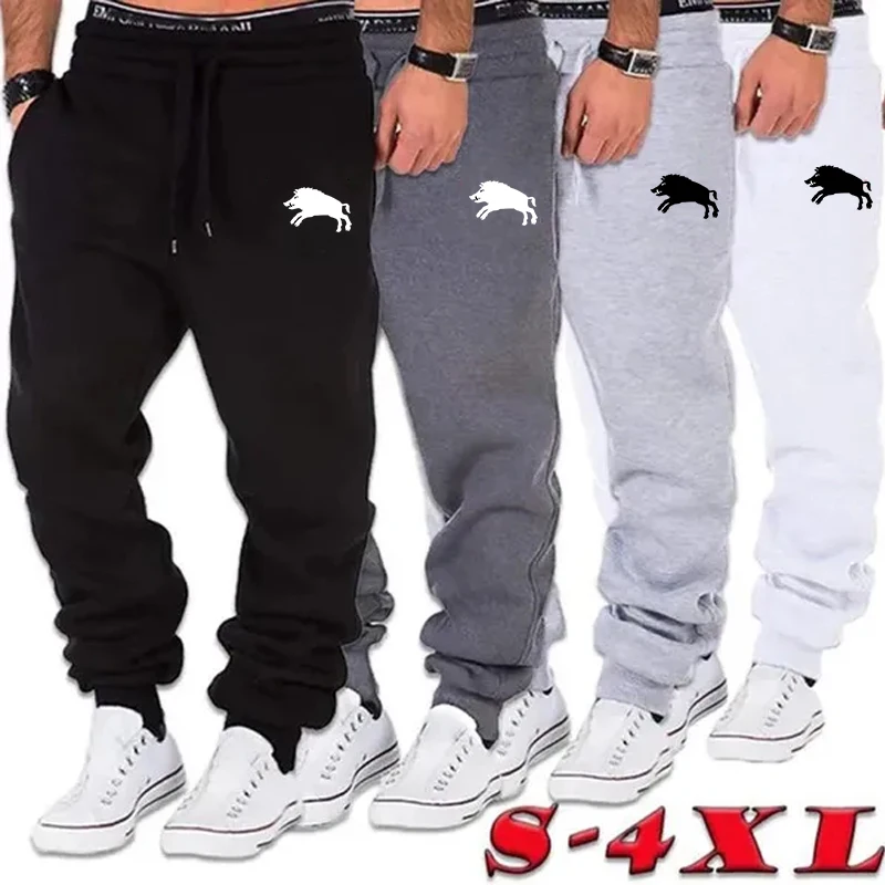 

Mens Trousers Fitness Sweatpants Fashion Wild Boar Pattern Print Casual Pants Soft Sports Pants Jogging Pants Plus Size S-4XL