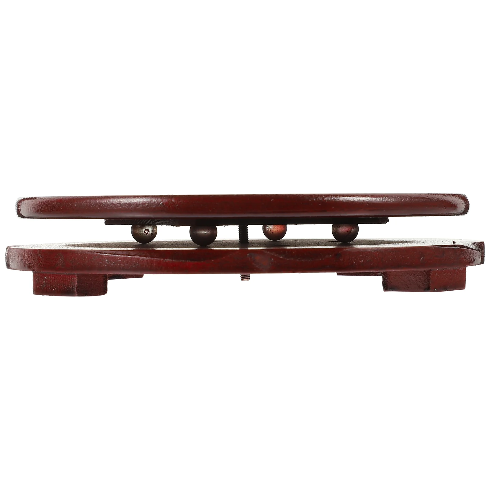 

Sculptures Home Decor Wooden Rotating Tray Display Shelves Round Flower Pot Base