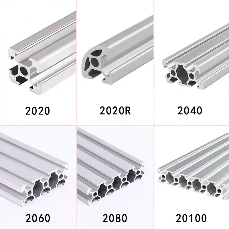1 Pz 2020 2040 2060 3030 3060 4040 2080 20100 T-Slot V-Slot Profilo In Alluminio 200 500Mm Linear Rail Extrusion Parti Della Stampante 3D Cnc