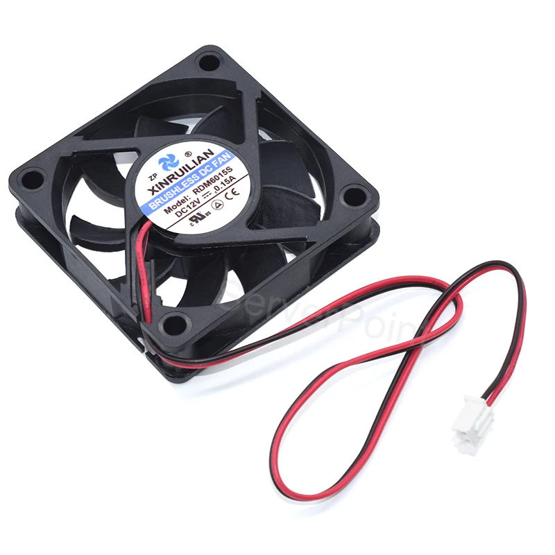 Бесплатная доставка Для XINRUILIAN RDM6015S DC12V 0.15A 2pin 2wire 6015 6CM 60MM 60X60X15MM охлаждающий вентилятор