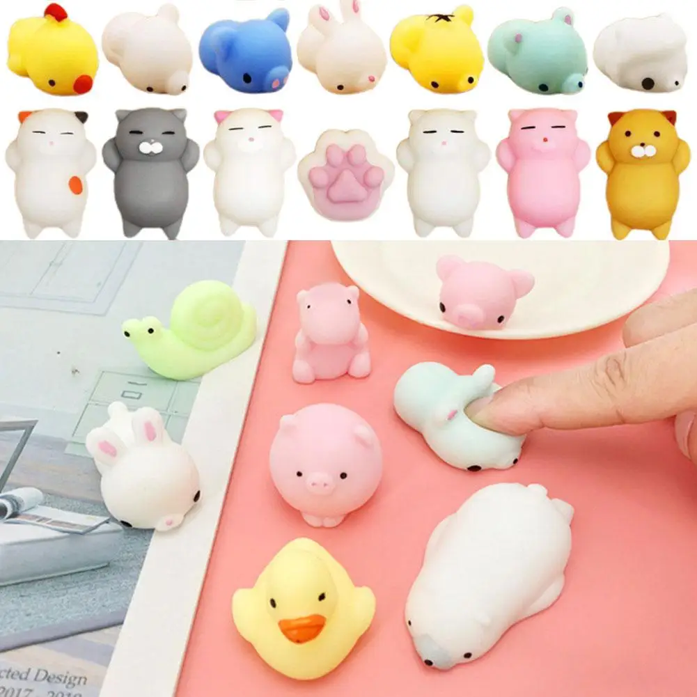 

30pcs Kawaii Squishies Mochi Anima Toys For Kids Antistress Ball Squeeze Party Favors Stress Relief Toys For Birthday E5q2