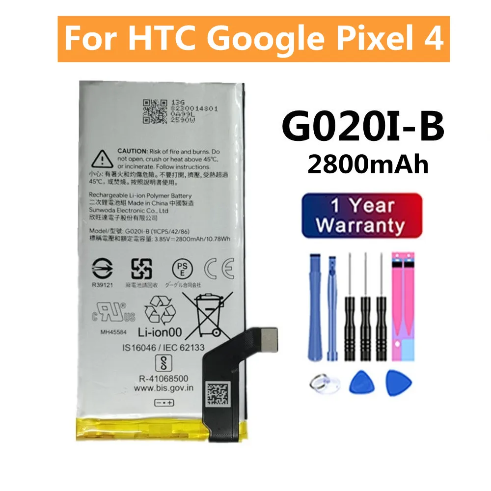 Batteria di ricambio originale G020J-B per Google Pixel 4 XL Pixel4 Batteria di ricambio originale G020J-B per Google Pixel 4 XL Pixel4
