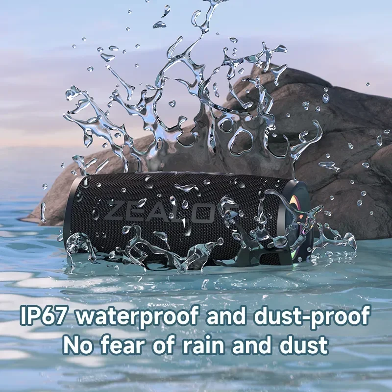 ZEALOT-S56 Bluetooth Speaker 40W Output Power Bluetooth Speaker with Excellent Bass Performace IPX6 Waterproof Camping Outdoor 4