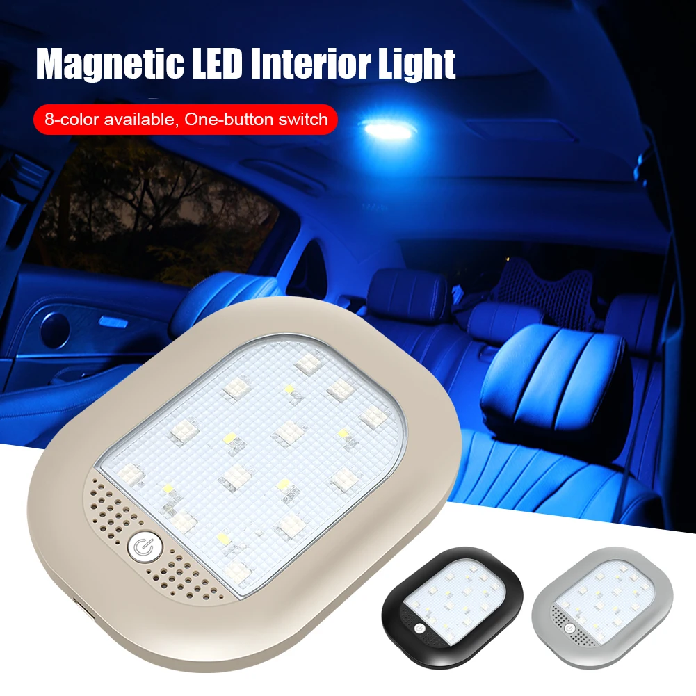 Touch Light 18LED Car Roof Interior Light USB Rechargeable 8