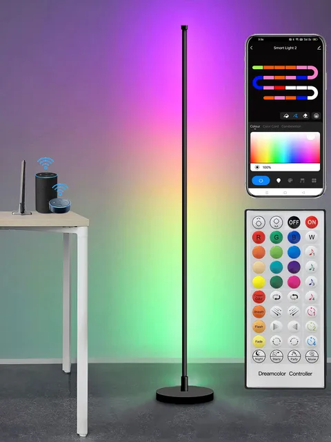 120cm Voice Control RGB Modern Floor Lamp: A Smart Lighting Solution for Your Living Space