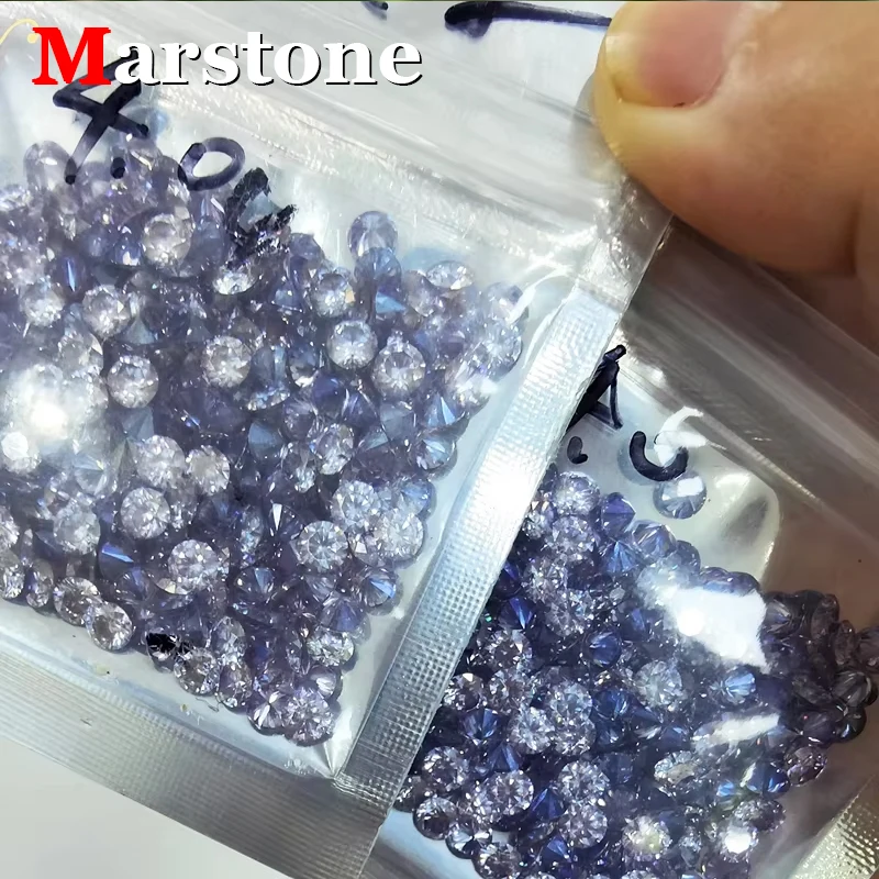 0.1/0.2/0.3/0.5/1CT Moissnaite 레몬 옐로우 골드 로얄 블루 그린 핑..
