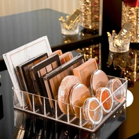 7 Compartments Storage Box Clear Plastic Makeup Cosmetic Stand Holder Makeup Lipstick Eyeshadow Palette Storage Organizer New 1