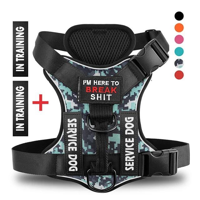 Reflective Pet Dog Harness No Pull Dog Vest Leash for Small Medium Large Dogs Walking Custom ID Tag Dog Accessories