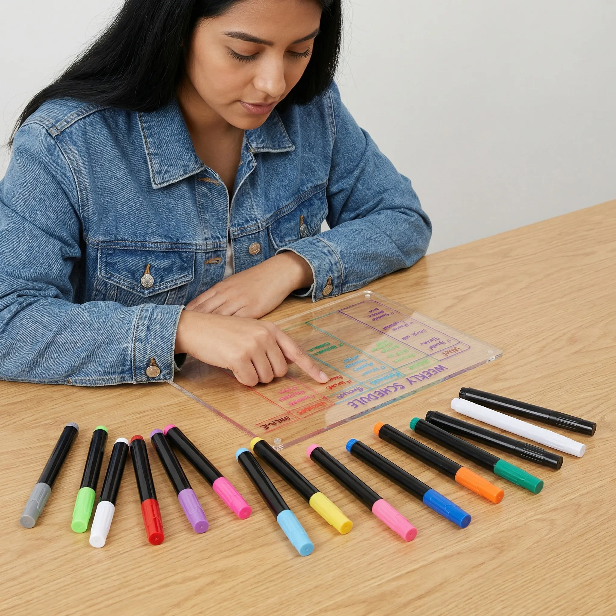 14개입 지워지는 액체 분필 펜 14가지 선명한 색상 빠른 건조 얼룩 없이 지워지는 마커 교실 사무실 학교 회의용