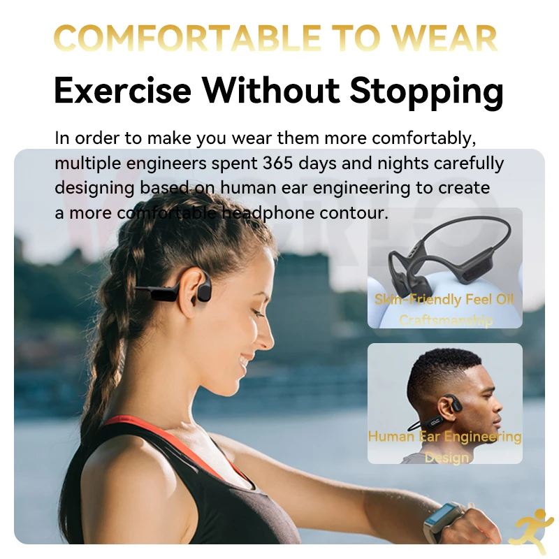Xiaomi Mijia Bone Conduction Earphones IPX8 Waterproof Headset for Swimming Bluetooth 5.4 Wireless Sport Headphones MP3 32G RAM 5