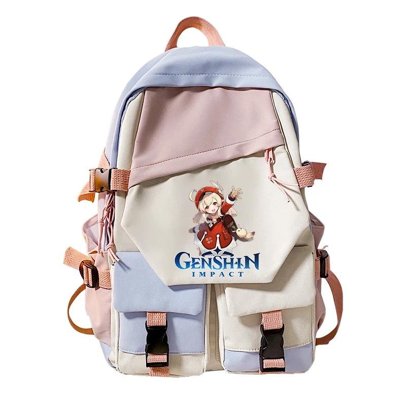 

Game Genshin Impact Backpack Kawaii Paimon Klee Cartoon Manga Schoolbag for Students Girl Boy Bookbag Kids Outdoor Travel Bags