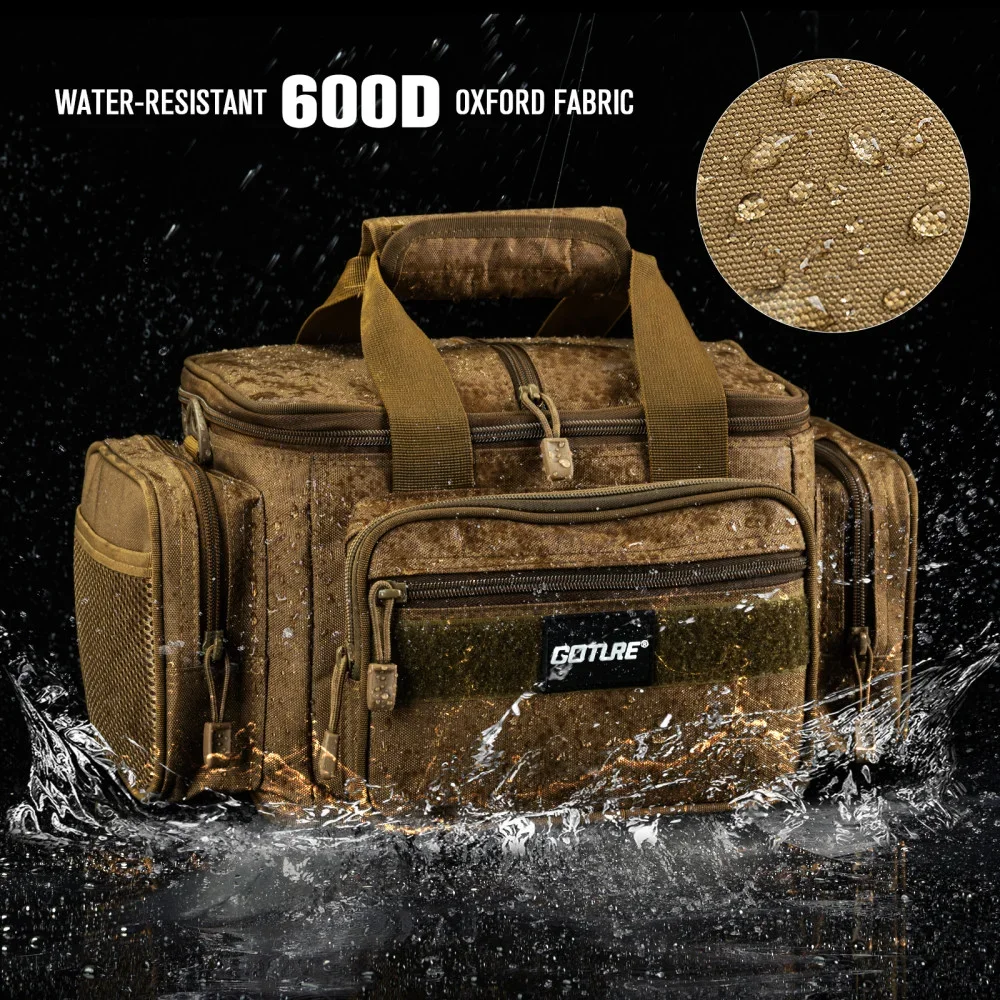 Sac de pêche Goture étanche 600D Oxford grande capacité pour équipement de pêche extérieur homme durable
