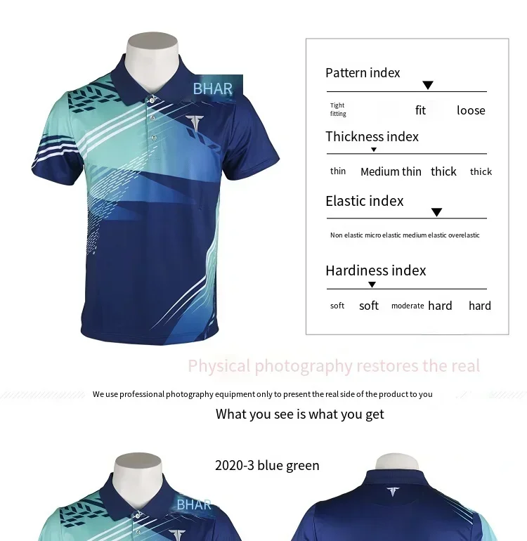 Tibhar Men Women Table Tennis T-shirt Short Sleeve Shirts Clothes Sportswear Top Ping Pong