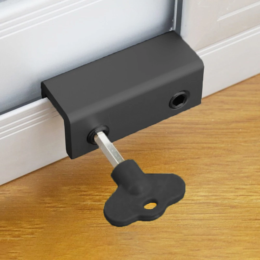 Description Picture 5 of itemDoor Window Lock Stopper with Key Wrench Door Frame Security Lock Aluminium Alloy Door Window Limiter Lock Kid/Children Guards