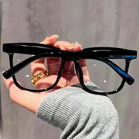 1/2/3 paires de lunettes de mode universelles, lunettes à monture carrée, style campus à la mode, monture noire transparente, retour à l'école 3