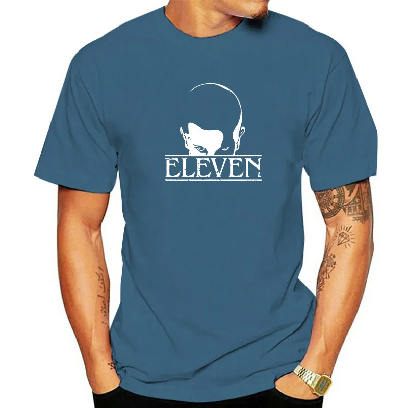 thumbnail image 1 of Camiseta negra de estilo extraño para hombre, talla S-6XL, con temática de cultura pop, Things Eleven Cosplay, 1 of 5