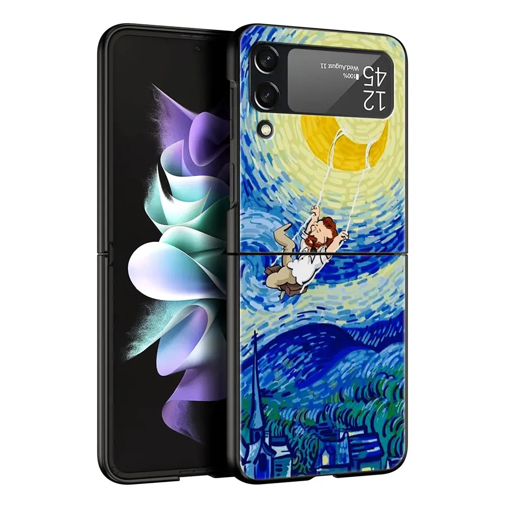 Gift Phone Case - Black Hard PC Shell with Van Gogh Starry Night Art Aesthetic