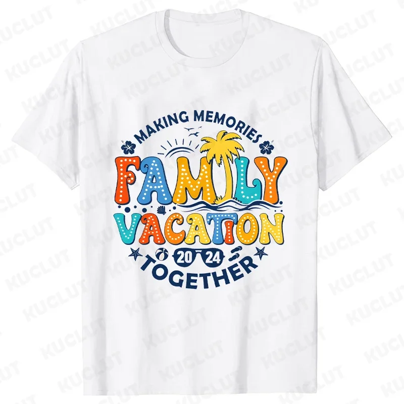 Family Vacation Matching Shirts Making Memories Family Vacation 2024 Together Family Tshirt Travel Clothing Summer Vacation Tee 3