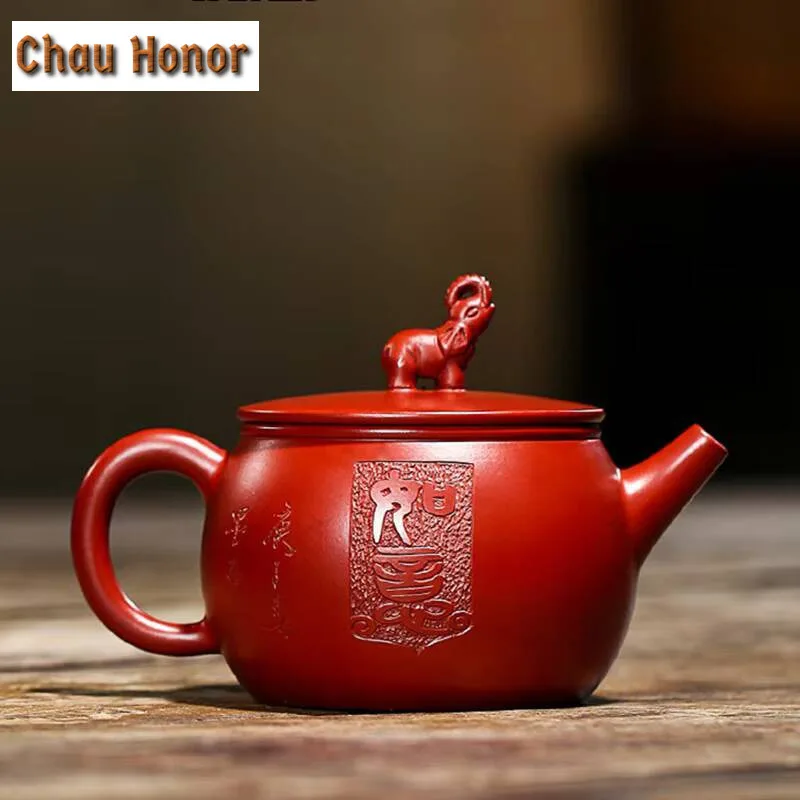 230ml Creativity Yixing Purple Clay Teapots Raw Ore Dahongpao Filter Tea Pot Tea Table Supplies Zisha Teaware Collection Gifts