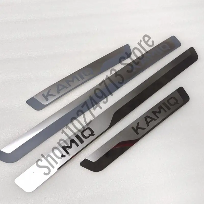 Für Skoda KAMIQ 2018 2019-2022 Auto-styling Edelstahl Verschleißplatte/Türschwelle Tür-Schwellen-verschleißplatte Willkommen Pedal – Detail 6