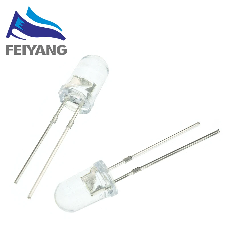 SAMIROB 100 Stück superhelle 5 mm runde UV-/lila LED-Emissionsdiode F5 LED-Licht für DIY-Leuchten – Detail 2