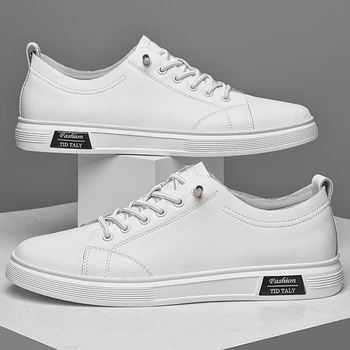 Casual Shoes, Cowhide Sports Shoes, Flat Shoes, Classic Men's Casual Shoes, Spring and Autumn New Styles, Trendy Casual Shoes - Image 4