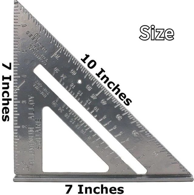 7 "Aluminum Alloy Triangle Ruler Precise Thickened Angle Ruler Aluminum Alloy Woodworking Measurement Woodworking Triangle Ruler 2