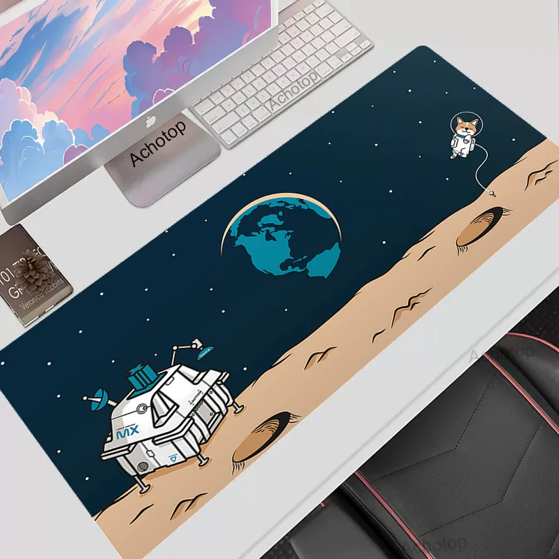 

Keycadets Gravity Deskmat Cute Astronauta Space Large Mouse Pad Gamer Carpet Mousepad Pink Gaming Accessories Deskpad Rubber Mat