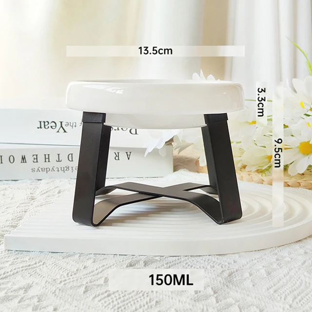 150ml Big Dogs Bowl Thick Ceramic Ceramic Pet Food Feeders Small Medium Large Dog Feeding Supplies With Metal Stand 3