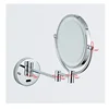 Induction bathroom makeup mirror black/brushed gold brass wall mounted extension folding double-sided LED light mirror bathroom 2